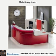 Meja resepsionis minimalis modern l custom interior jakarta timur (harga per/meter)