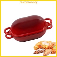 TAK Round Cast Iron Bread Pan With Lid For Sourdough Baking Slow Roasting Enamel Coated Dutch Oven F