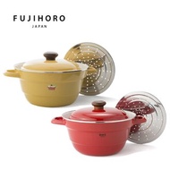 【官方直營】 雙耳附蒸盤琺瑯萬用鍋27cm-5.4L