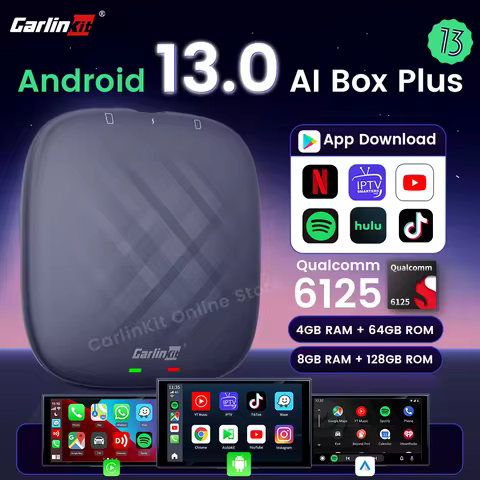 Carlinkit Android 13 Carplay Ai Box 8GB 128GB QCM6125 8 Core CarPlay Android Auto Wireless for Onlin