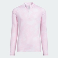 adidas Golf Performance Long Sleeve Printed Polo Shirt Kids Women Pink JW6761