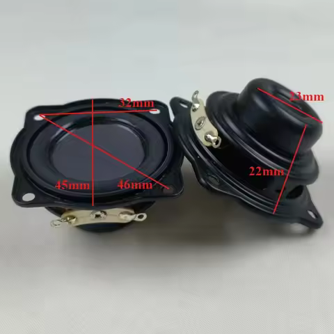 SOTAMIA 2Pcs 45mm Mini Full Range Audio HIFI Speaker 4 Ohm 5W Sound Music Waterproof Loudspeaker DIY