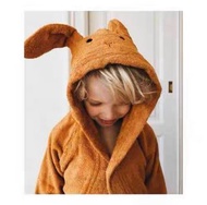 LIEWOOD 丹麥 有機棉柔兒童毛巾 兔耳帶帽浴巾