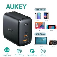 未拆盒 aukey GaN 氮化鎵 65W 超迷你快速充電器 全球電壓 可充支援 PD 快充協議數碼產品 包括 Macbook Notebook 手機 手提遊戲機 平板電腦 等產品及超迷你電腦供電