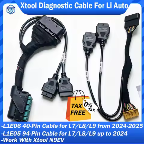 Xtool OBD Diagnostic Cable For Li Auto L7 L8 L9 Mega I8 ECU Program Cable L1E06 L1E05 Cable with N9E