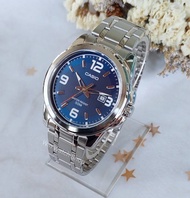 Win Watch Shop นาฬิกา CASIO นาฬิกาผู้ชาย รุ่น MTP-1314D-2A สายสแตนเลส หน้าปัดสีน้ำเงิน - ของแท้100% ประกันสินค้า 1 ปีเต็ม (ส่งฟรี เก็บเงินปลายทาง)