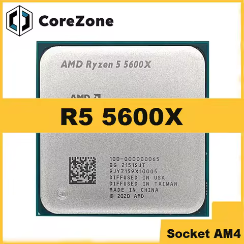 Ryzen 5 5600X R5 5600X 3.7GHz Six-Core Twelve-Thread CPU Processor 7NM 65W L3=32M Socket AM4