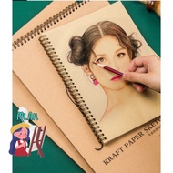 [ Stationery ] KRAFT PAPER Notebook - Cement PAPER - KRAFT PAPER SKETCHBOOKS - Painting Tools