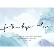 ❮SG Seller❯ Christian Bible Verse Poster - Faith Hope Love (Without Frame)