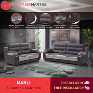 FurnitureMartSG Marli Series 2-Seater + 3-Seater Sofa Set Water Repellent Fabric