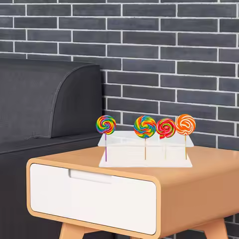 2Pcs Clear Acrylic Lollipop Display Stand with Ample Capacity for Cake Pops Lollipops Candy Retail S