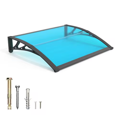Awning Canopy for Door Window UV Rain Snow Sunlight Protection Polycarbonate Hollow Sheet Outdoor ca