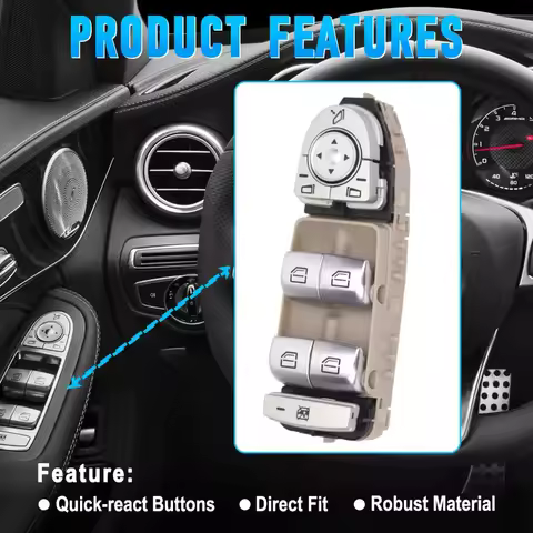 2059056811, A2059056811 Power Master Power Window Control Switch Button For Mercedes-Benz C300 C350e