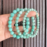 Amazonite natural stone bracelet (6-8-10mm beads)