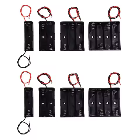 4PCS 1.5V AA Battery Holder Case Box, 1AA 2 AA 3AA 4AA Battery Holder with Wire Leads DIY Battery St