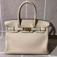 Hermes爱马仕birkin30风衣灰togo皮金扣X刻