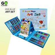 208Pcs Kids Coloring Art Set School Supplies Set, Art Materials Set, Arts And Crafts Supplies (BLUE)