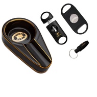 Cuban ciga cutter Portable Nightshade V-cut round ciga drill punch Ciga clipper three-piece set