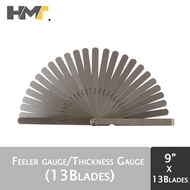 Solar Feeler Gauge / Thickness Gauge 9" x 13 Blades (inch)