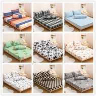 SG Seller 2022 New Designs Fitted Bedsheet Set Single/Super Single/Queen Pillow case &amp; Bolster case included