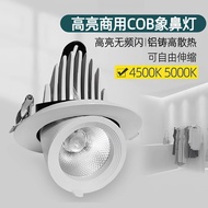 High Color Rendering Embedded led Ceiling Elephant Nasal Spotlight 4500K Adjustable Angle Clothing S