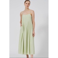 (OSN) Our second nature viscose pleated tent dress (green)