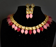 Handmade kundan necklace set kundan jewellery set with matching earrings Indian jewellery Kundan set