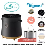 TOYOMI 0.6L SmartDiet Micro-Com. Rice Cooker RC 1506LC