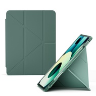 Kimwood เคส iPad พับได้รูปตัว Y ไม่ต้องสัมผัสลายนิ้วมือ เคสไอแพด gen9 gen8 gen7 10.2 case iPad Pro11 Air4 Air5 10.9 Air3 เคส ipad พร้อมช่องเสียบปากกาฝาหลัง ใส Smart Case iPad