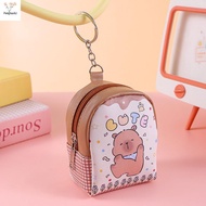[pes] Creative Zipper Capybara Coin Purse Keychain Portable Storage Bag Fashion Cute Lipsti Bag Simp