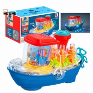 MOTIMO [From MY] Press & Go Electronic Boat Toys Baby Musical Toy Learning Educational Motor Skills 