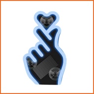 LED Car Ambient Light Rechargeable Solar-Powered Finger Heart Shape Neon Car LED Ambient Light with 