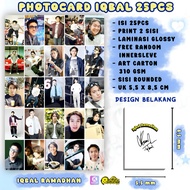 (25PCS) PC Photocard Iqbaal Ramadhan print 2 sides glossy lamination thick does not fade waterproof