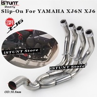 For YAMAHA XJ6N XJ6 Motorcycle Exhaust Modified Escape Stainless Steel Front Connection Middle Link Pipe Connect 51MM mu