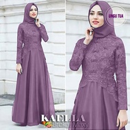 Mavin Store - Gamis Brokat Kombinasi Terbaru 2025 Gamis Pesta Simple Elegan Mewah Brokat Gamis Lebar