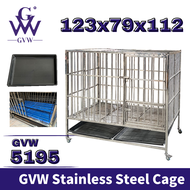 GVW 5195 Stainless Steel Cage Pet Cage Dog Cage Stainless Steel Cage Diy Sangkar Kucing Murah Rumah 