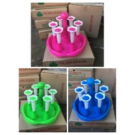 MAWAR 6-piece glass stand, rose glass stand, plastic cup stand