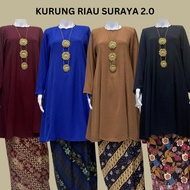 [S-5XL] Baju Kurung Riau Kain Batik | Baju Kurung Riau Corak Batik PLus Size Kain Ironless 2.0