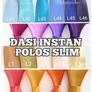 Dasi Instan Pria Dasi Slim Polos Gold Dasi Biru Dasi Ungu