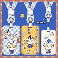 Ultraman Retractable Long Rope Cartoon Card Holder EasyCard Anti-Lost Bag Charm Access Control ABS I
