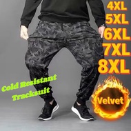 READY STOCK Men's Tracksuit Jogger Camouflage Velvet Cold Resistant Stretchable Comfort Jogging Pant