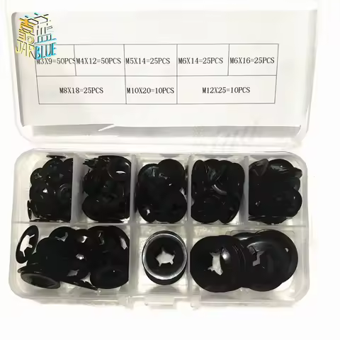 10-220Pcs M3 M4 M5 M6 M8 M10 M12 Push-on Locking Washers Star Nut Metal Quick Speed Star Nut Locking