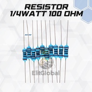 10 PCS Resistor 100 Ohm 1/ 4 Watt 100Ohm Power Supply & Arduino Components