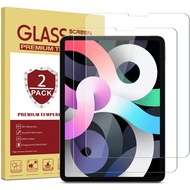 [2 Pack] Screen Protector for iPad Air 4 10.9 Inch 2020 / iPad Pro 11 [Work with Apple Pencil] - Tempered Glass for iPad