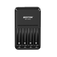 Sạc Pin AA AAA Beston C9012 mẩu mới 20254 có tính năng sạc nhanh tự ngắt khi đầy cho pin micro đồ ch