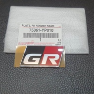 ของแท้ GR SPORT โลโก้ สีแดง - ดำ-บรอน์ ติดหน้ารถ  ของแท้ สำหรับ โตโยต้า อัลตีส REVO GR yaris 2019-20