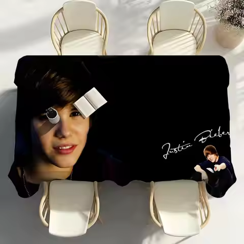 JB J-justin Pop singer B-bieber Table Cloth Home Party Picnic Dining Room Kitchen Desktop Dust-proof