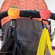MOCHO1 Baby Bag Stroller Hooks Portable Cute Strawberry Rabbit Carriage Bag Hooks Wheelchair Organizer Baby Hanger Hooking Up