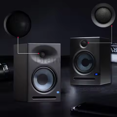 25W Bluetooth Speakers 3.5 Inch Monitor Speaker HiFi Active Sound Box RCA/3.5/6.5mm TRS Output Audio