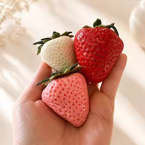 Simulation strawberry artificial strawberry fake fruit home holiday party decoration photography pro